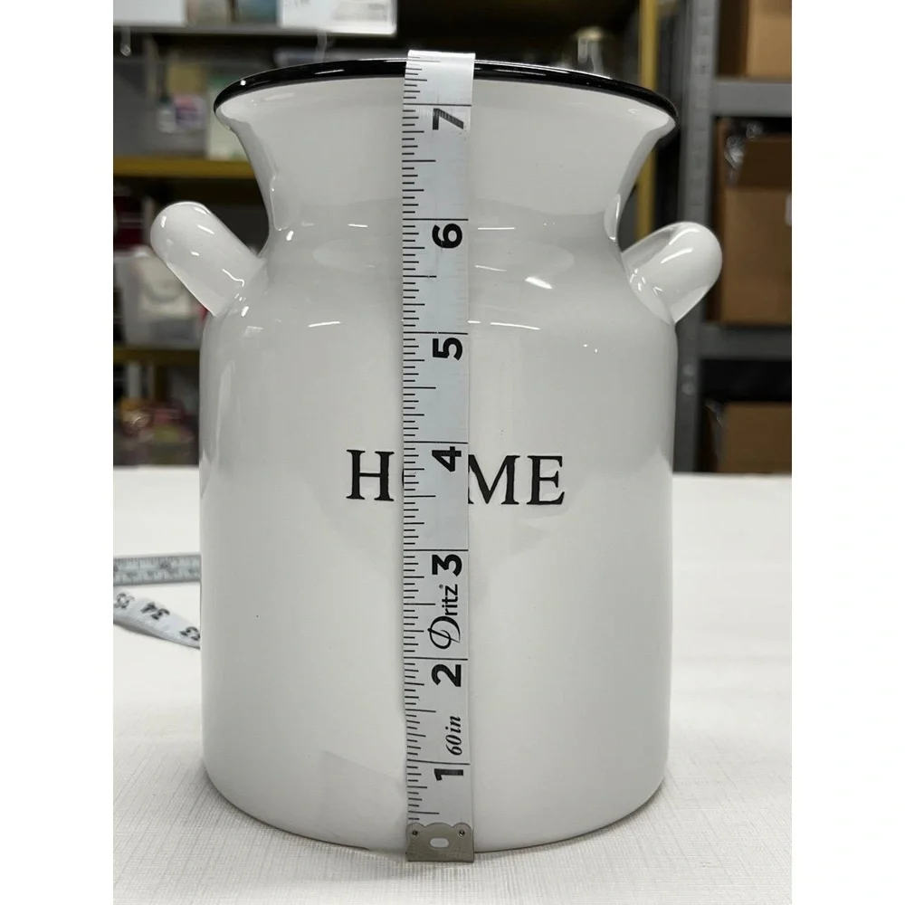 New! Food Network Utensil Crock‎ Farmhouse Black & White